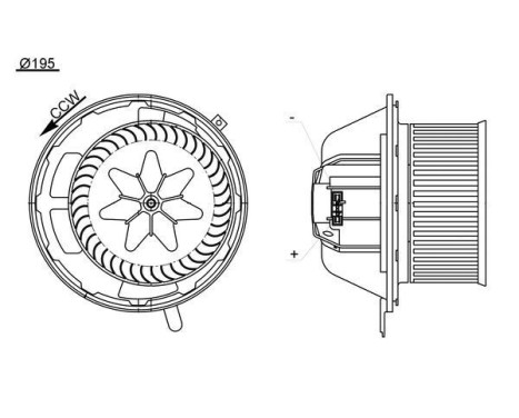 Heater fan AB 194 000S Mahle, Image 2