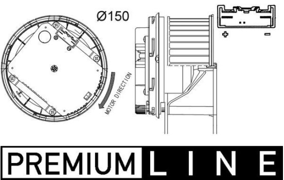Heater fan AB 263 000P Mahle