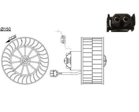 Heater fan AB 44 000S Mahle, Image 3