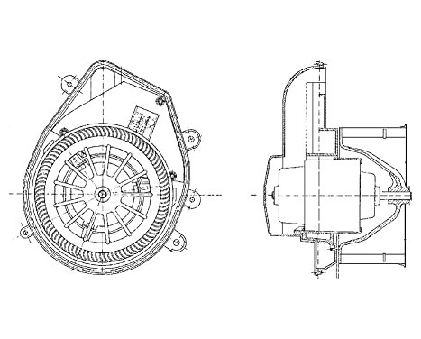 Heater fan AB 54 000P Mahle