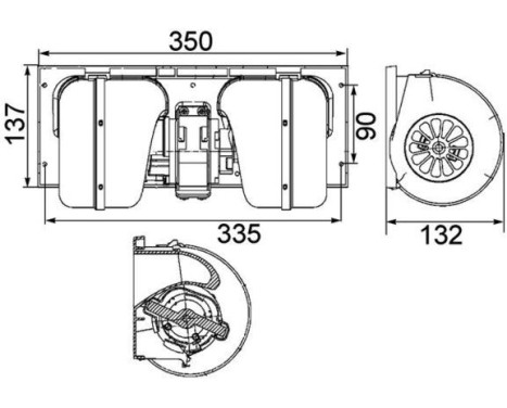 Heater fan AB 85 000P Mahle, Image 4