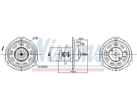 Interior Blower 87058 Nissens, Image 5