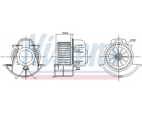 Interior Blower 87076 Nissens, Image 6