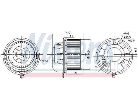 Interior Blower 87077 Nissens, Image 5