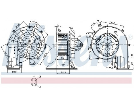 Interior Blower 87078 Nissens, Image 6