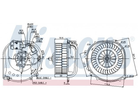 Interior Blower 87100 Nissens, Image 3