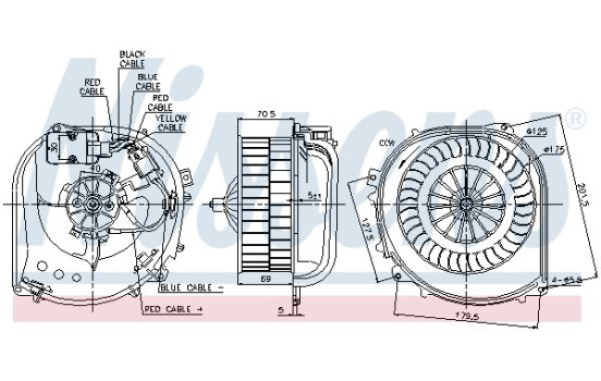Interior Blower 87100 Nissens, Image 3