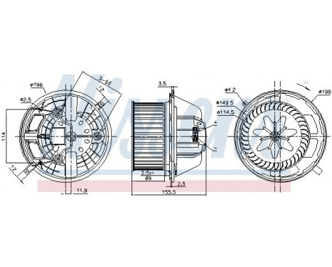 Interior Blower 87118 Nissens, Image 6