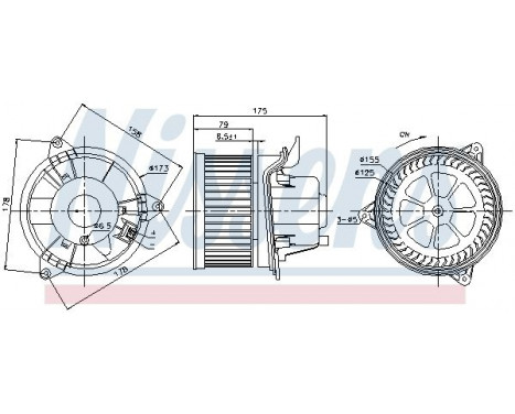 Interior Blower 87122 Nissens, Image 6