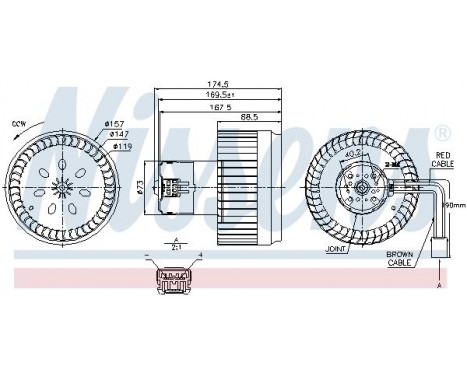 Interior Blower 87123 Nissens, Image 6