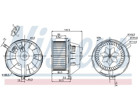 Interior Blower 87144 Nissens, Image 6