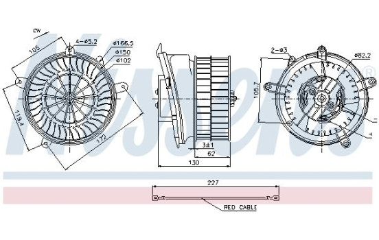 Interior Blower 87152 Nissens, Image 3