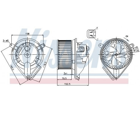 Interior Blower 87156 Nissens, Image 6