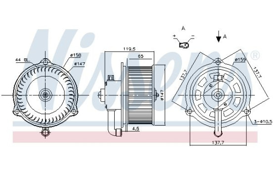 Interior Blower 87159 Nissens, Image 6