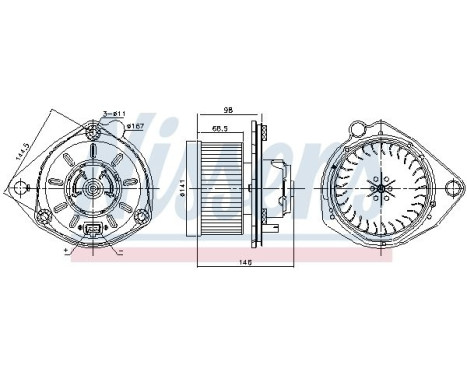 Interior Blower 87168 Nissens, Image 6