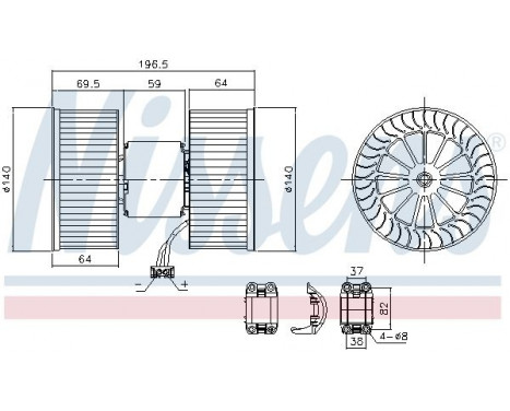 Interior Blower 87196 Nissens, Image 5
