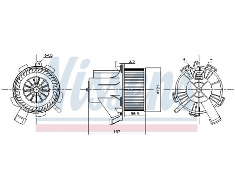 Interior Blower 87208 Nissens, Image 6