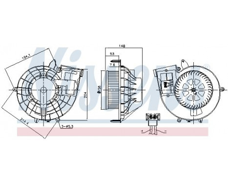 Interior Blower 87210 Nissens, Image 4