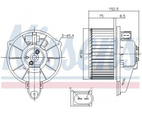 Interior Blower 87221 Nissens, Image 5