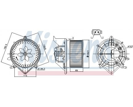 Interior Blower 87233 Nissens