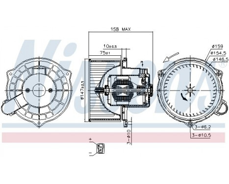 Interior Blower 87234 Nissens, Image 5