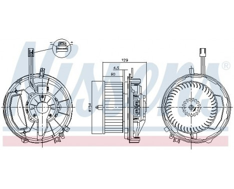 Interior Blower 87256 Nissens, Image 4