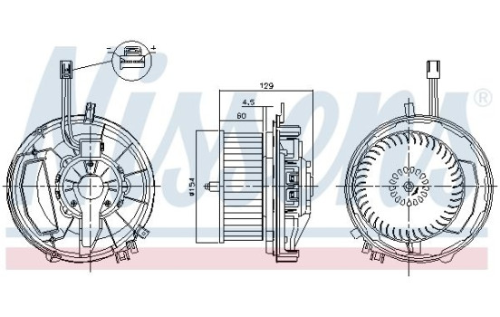 Interior Blower 87256 Nissens, Image 4
