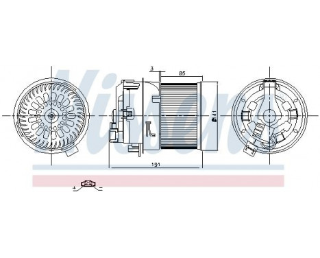 Interior Blower 87258 Nissens