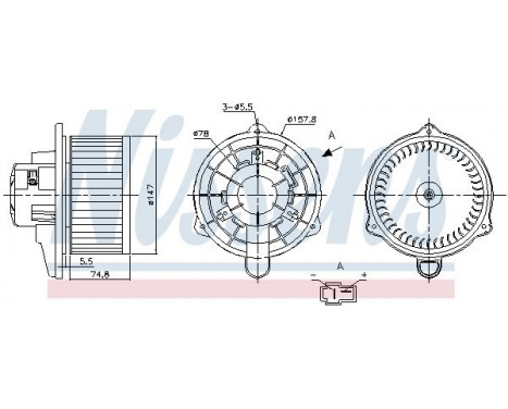 Interior Blower 87270 Nissens, Image 6