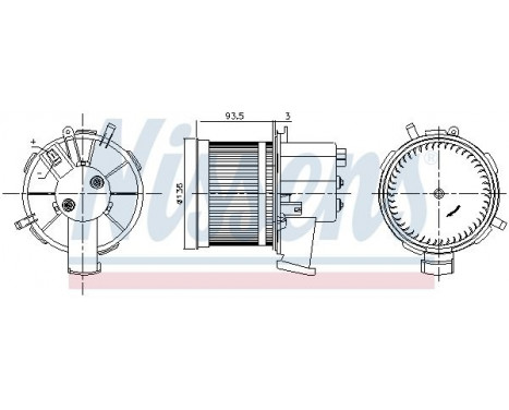 Interior Blower 87303 Nissens, Image 6