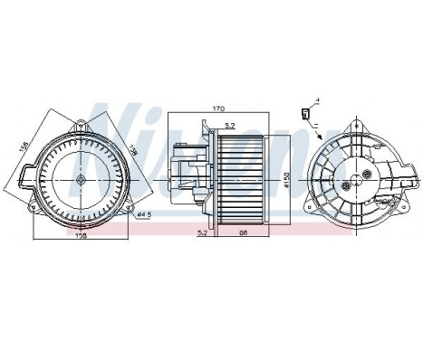 Interior Blower 87392 Nissens