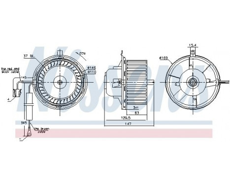 Interior Blower 87404 Nissens, Image 5