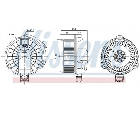 Interior Blower 87420 Nissens, Image 5