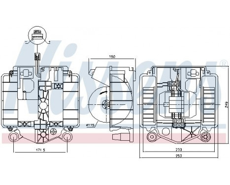 Interior Blower 87461 Nissens