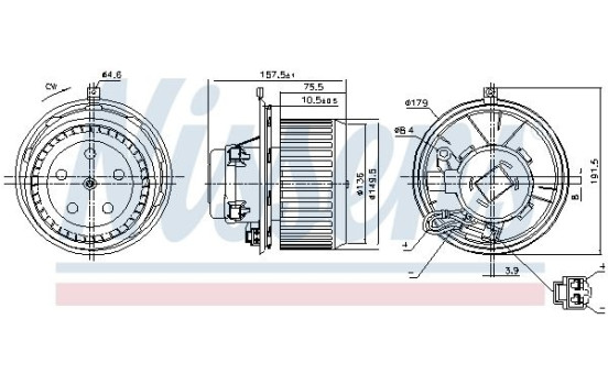 Interior Blower 87480 Nissens, Image 6