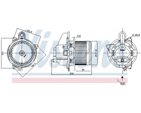 Interior Blower 87502 Nissens, Image 6