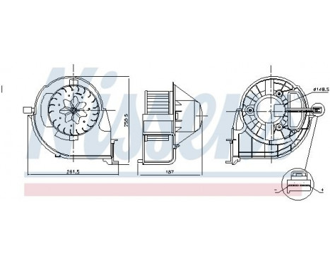 Interior Blower 87802 Nissens