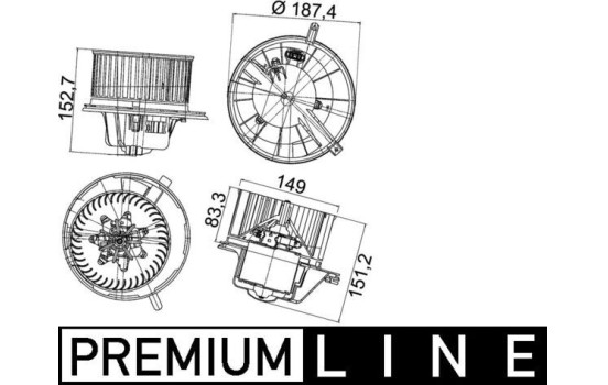 Interior Blower BEHR *** PREMIUM LINE ***