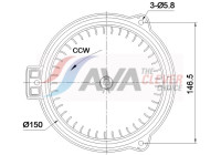 Interior ventilation AU8369 Ava Quality Cooling