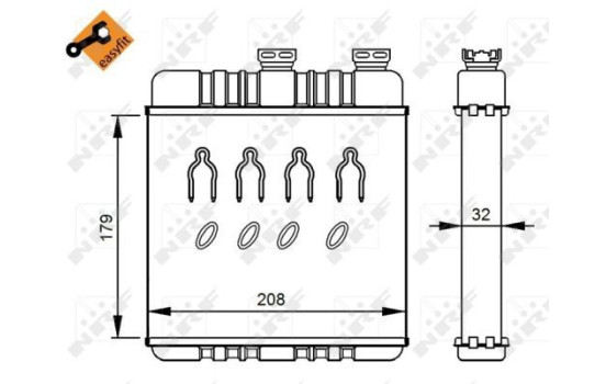 Heat Exchanger, interior heating EASY FIT