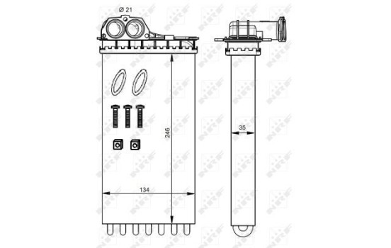 Heat Exchanger, interior heating EASY FIT