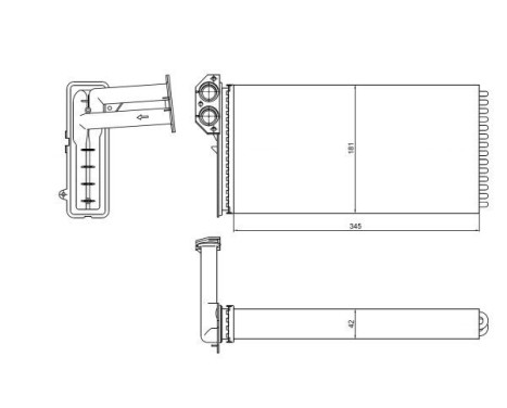 Heat Exchanger, interior heating EASY FIT
