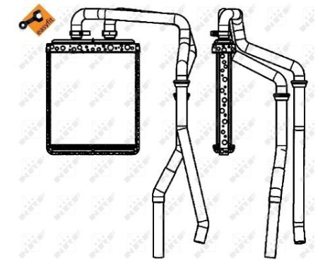 Heat Exchanger, interior heating EASY FIT