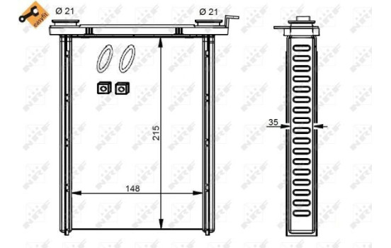 Heat Exchanger, interior heating EASY FIT