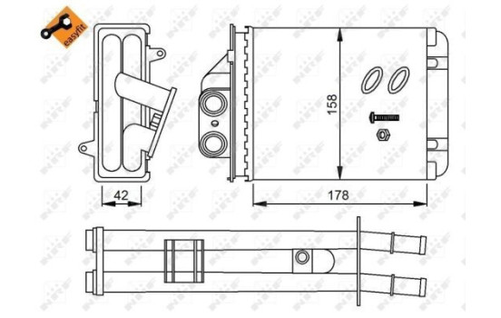 Heat Exchanger, interior heating EASY FIT