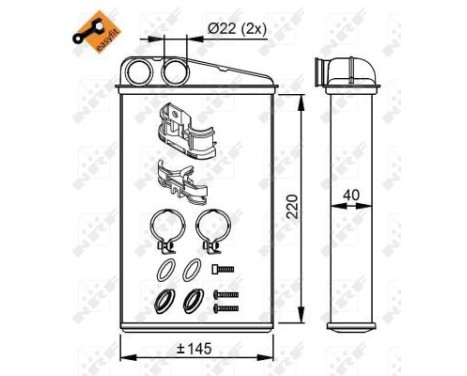 Heat Exchanger, interior heating EASY FIT, Image 5