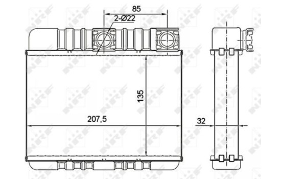 Heat Exchanger, interior heating EASY FIT