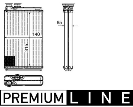 Heat Exchanger, interior heating PREMIUM LINE