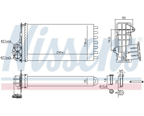Heater radiator, interior heating