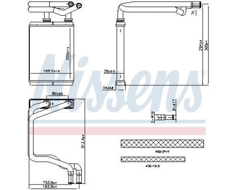 Heater radiator, interior heating